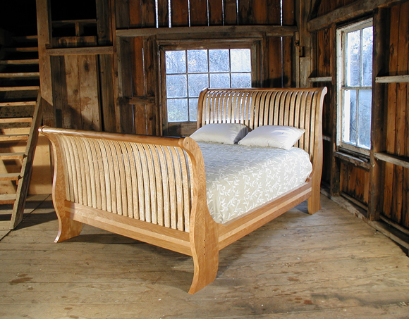 Sleigh Bed Traditional Made in Vermont
