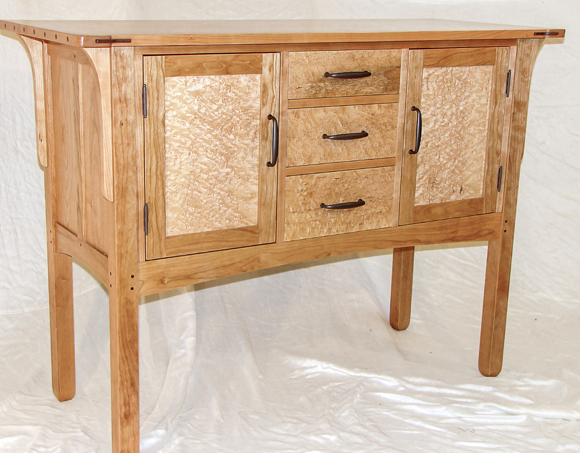 Arts and Crafts Style Sideboard Three Drawers