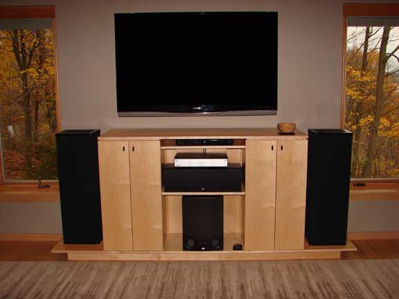 Contemporary Maple Entertainment Center